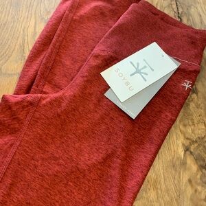NWT Soybu Yoga Leggings Buttersoft 4 way Stretch Jersey in Red Ochre sz S